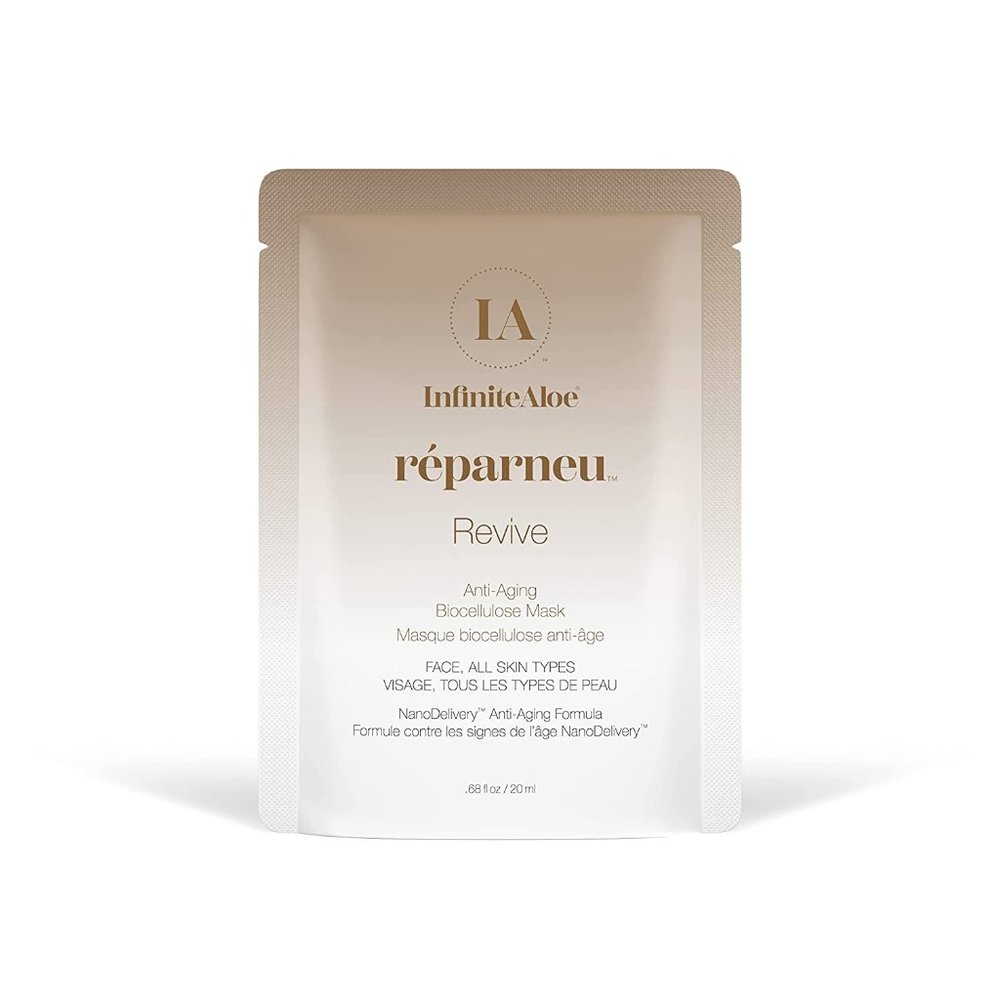 InfiniteAloe réparneu Revive Anti-Aging Biocellulose Face Mask